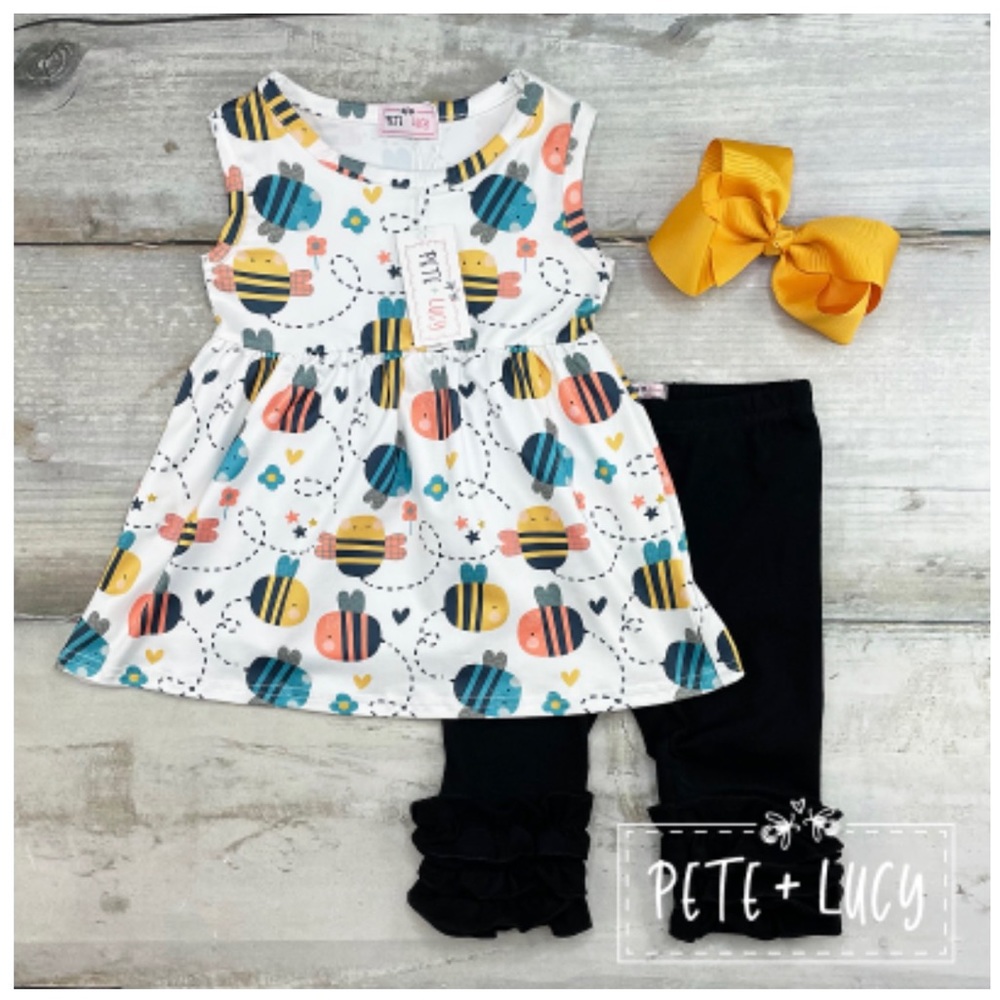 Pete & Lucy 2 Piece Set Buzz Buzz 6/12 Months